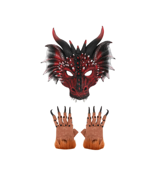 Red Dragon Animal Mask Stage Carnival Masquerade Halloween Cosplay Costume Accessories