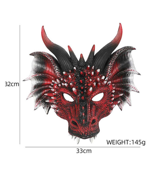 Red Dragon Animal Mask Stage Carnival Masquerade Halloween Cosplay Costume Accessories