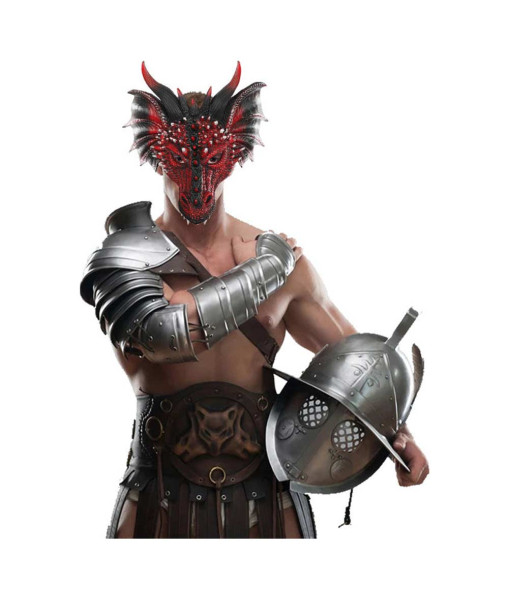 Red Dragon Animal Mask Stage Carnival Masquerade Halloween Cosplay Costume Accessories
