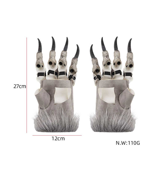 Dragon Claws Cloves Plush Halloween Carnival Party Stage Cosplay Costume Accessories