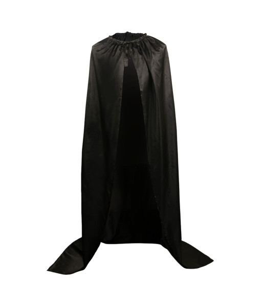 Adult Black Satin Cape Dark Knight Fantasy Cosplay Halloween Costume