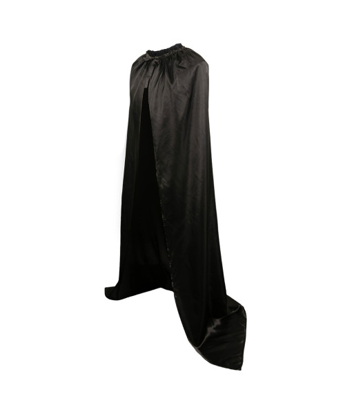 Adult Black Satin Cape Dark Knight Fantasy Cosplay Halloween Costume