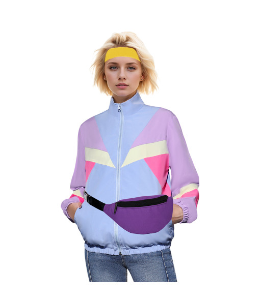 1980s Pink Sportswear 6Pcs Outfit Women Halloween Costume