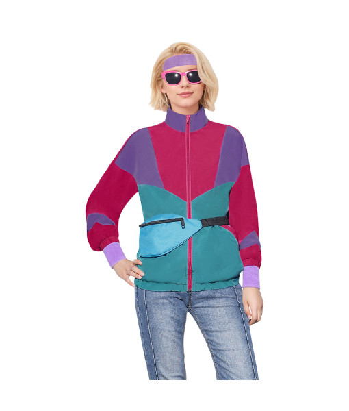 1980s Pink Sportswear 6Pcs Outfit Women Halloween Costume