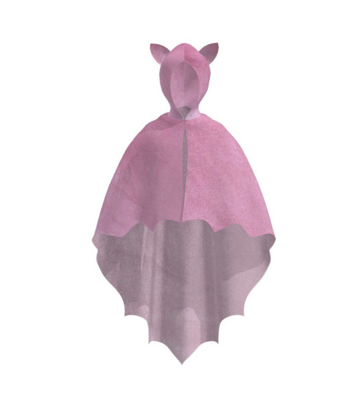 Kids Children Pink Bat Cloak Witch Halloween Cosplay Costume