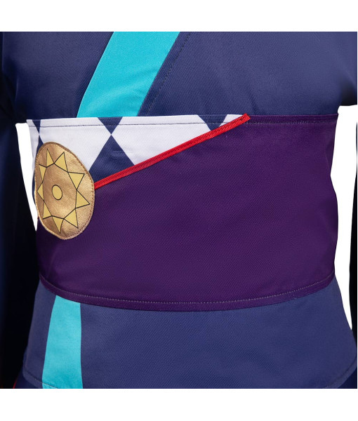 Men Purple Kimono Folk Outfit Halloween Cosplay Costume