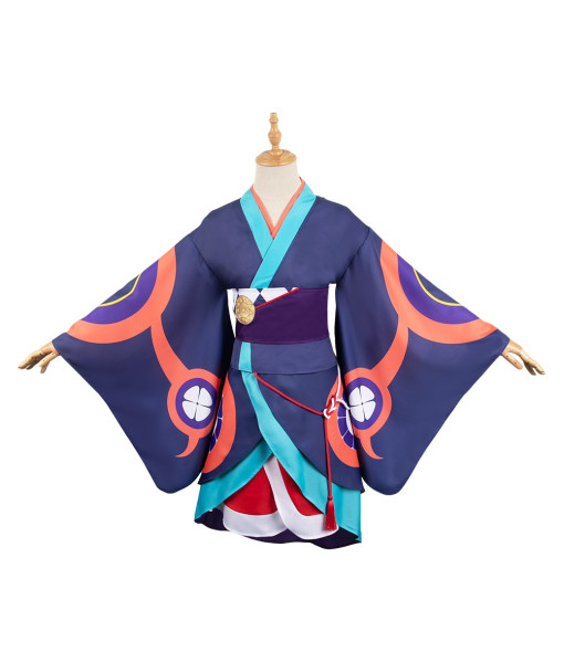 Men Purple Kimono Folk Outfit Halloween Cosplay Costume