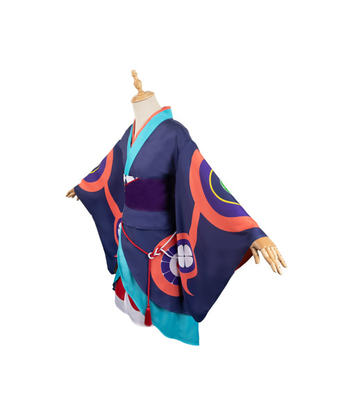 Men Purple Kimono Folk Outfit Halloween Cosplay Costume