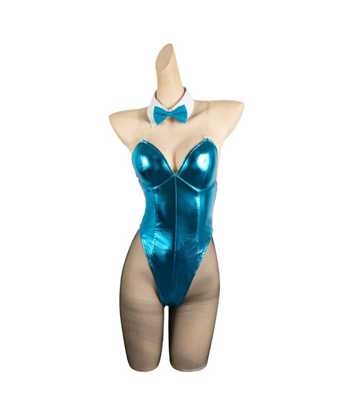 Women Blue Bunny Girl Outfit Sexy Lingerie Halloween Cosplay Costume