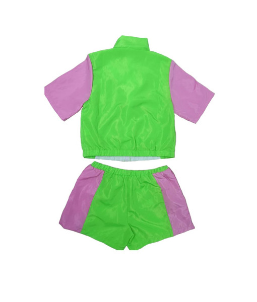 1980s Hip-Hop Retro Short Sportswear 2Pcs Suit Women Halloween Cotume