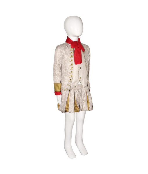 Kids Children Red Scarf King Rumpel Outfit Halloween Performance Stage Cosplay Costume