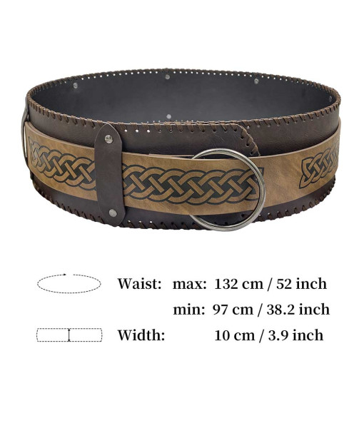 Medieval Nordic Viking Style Retro Slim Belt Halloween Cosplay Costume Accessories