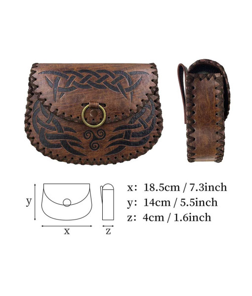 Medieval Nordic Viking Waist Bag Pattern Halloween Costume Accessories