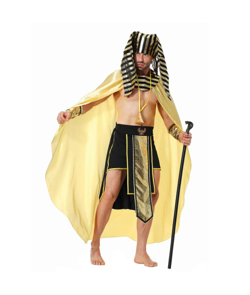 Men Egyptian Pharaoh Outfit Halloween Performance Stage Cosplay Costume