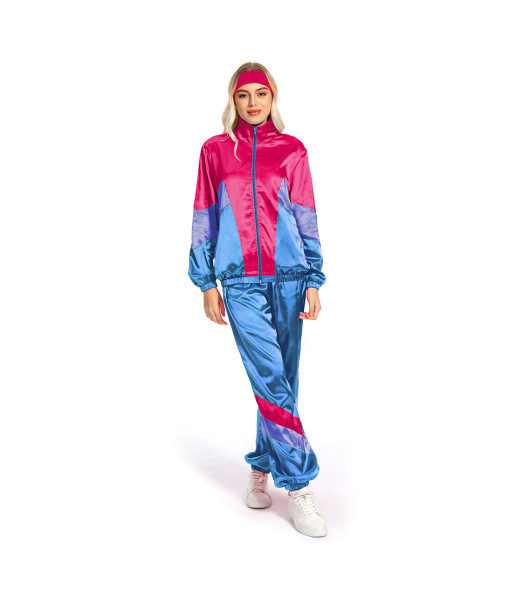 1980s Hip Hop Retro Sportwear 7Pcs Outfit Women Halloween Costume