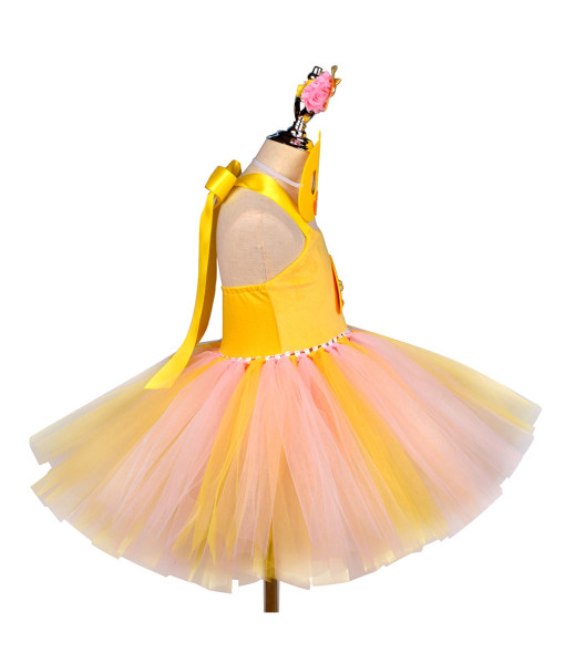 Kids Children Girl Yellow Duck Tutu Skirt Halloween Costume