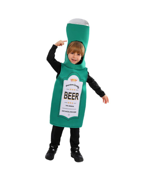 Kids Children Oktoberfest Beer Bottle Halloween Cosplay Costumes