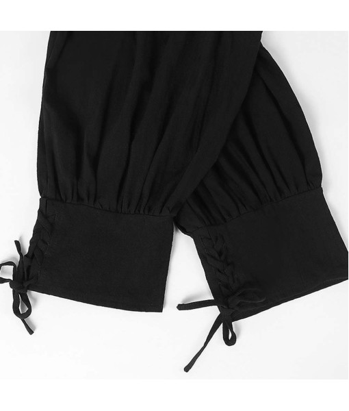 Men Medieval Black Pirate Shorts Halloween Cosplay Costume