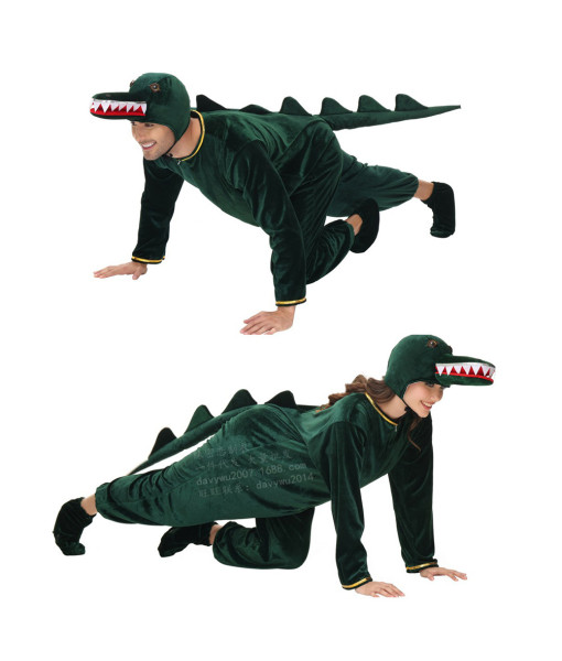 Adult Animal Alligator Onesie Jumpsuit Halloween Performance Stage Costume