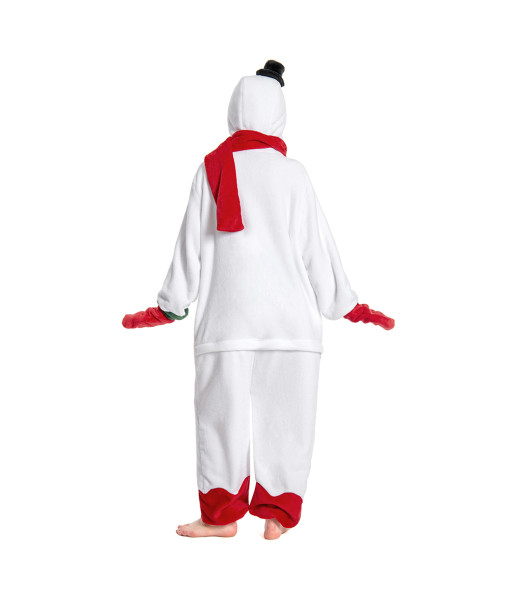 Adult Snowman Pajamas One Piece Jumpsuit Halloween Christmas Cosplay Costume