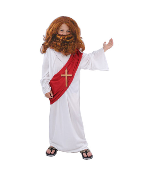 Kids Children Biblical Jesus Outfit Halloween Performance Stage Cosplay Costume