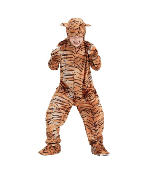 Kids Children Onesie Outfit Animal Tiger One Piece Halloween Cosplay Costume