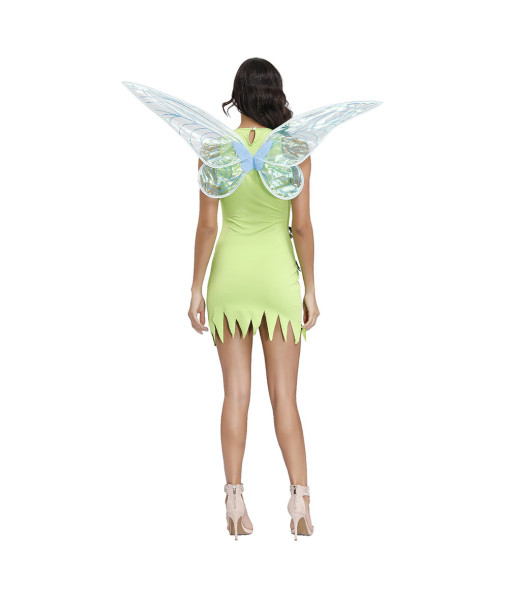 Women Green Dress Little Fairy Halloween Costume