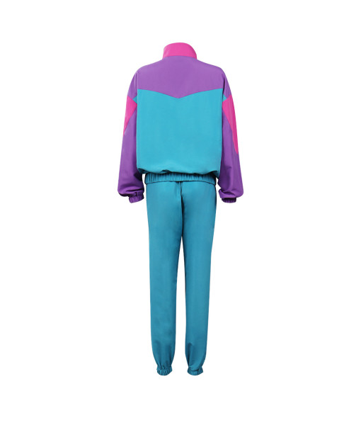 1980s Hip-Hop Blue Tracksuit Outfits Women Halloween Costume