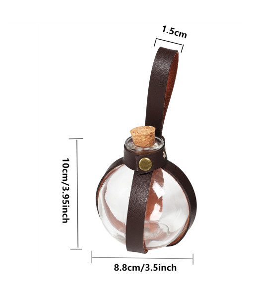 Witch Magic Cork Potion Bottle Leather Belt Set Halloween Cosplay Costume Accessories 