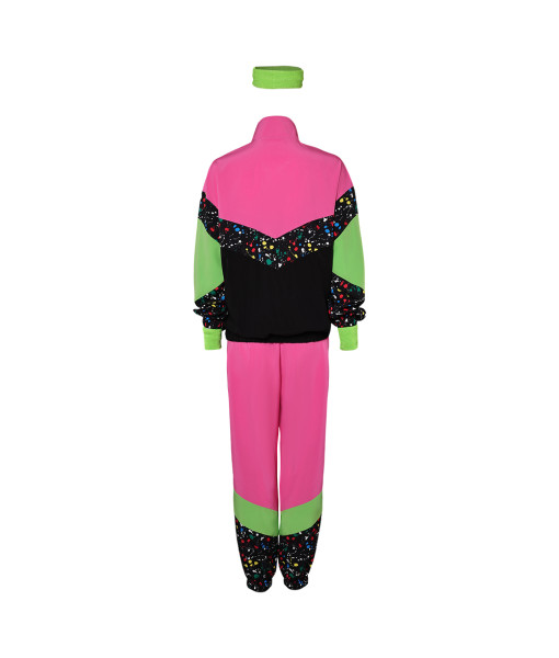 1980s Retro Pink Green Sportswear 6Pcs Set Halloween Costume