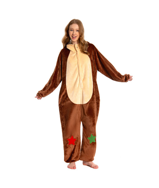 Adult Animal Series Onesie Reindeer Pajamas Halloween Cosplay Costume