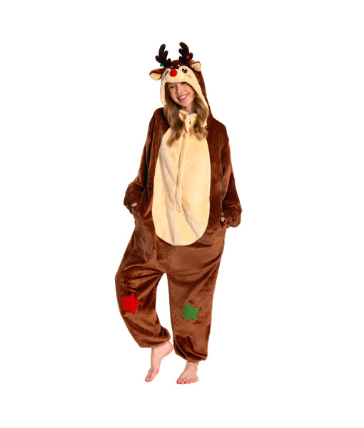 Adult Animal Series Onesie Reindeer Pajamas Halloween Cosplay Costume