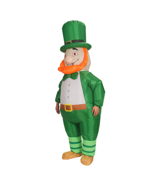 Adult St. Patrick's Day Green Hat Inflatable Outfit Doll Halloween Costume