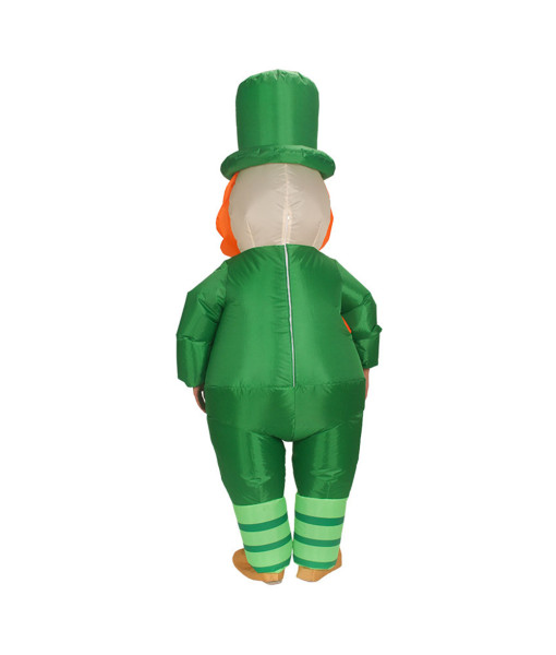 Adult St. Patrick's Day Green Hat Inflatable Outfit Doll Halloween Costume