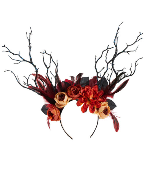 Branch Headband Christmas Antler Flower Feather Halloween Costume Accessories