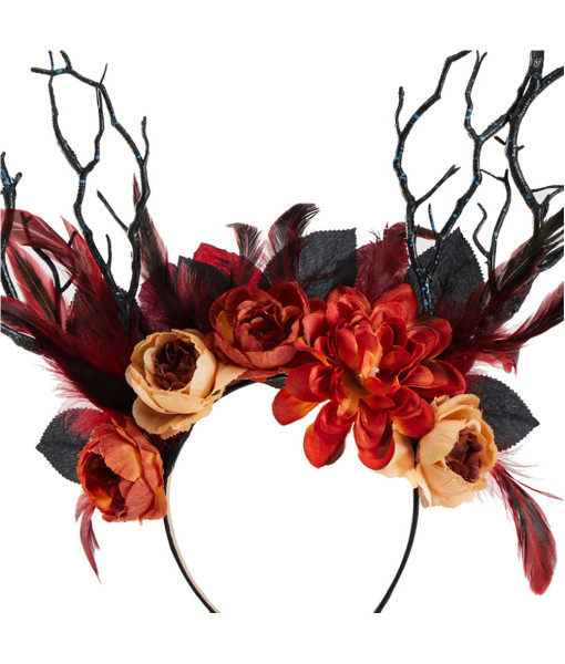 Branch Headband Flower Feather Fairy Cosplay Halloween Costume Accessories