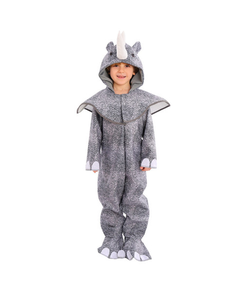 Kids Children Animal Rhino Jumpsuit Halloween Costume