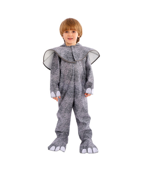 Kids Children Animal Rhino Jumpsuit Halloween Costume