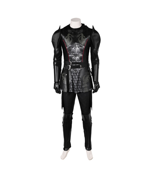 Men Medieval Fancy Black Armor Solider Suit Fantasy Halloween Costume 