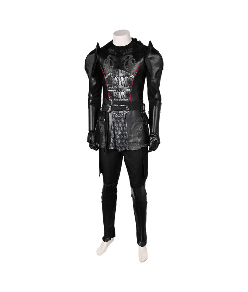 Men Medieval Fancy Black Armor Solider Suit Fantasy Halloween Costume 