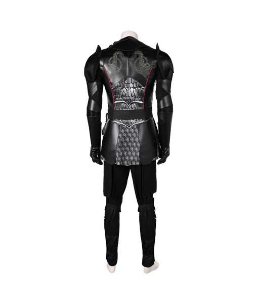 Men Medieval Fancy Black Armor Solider Suit Fantasy Halloween Costume 