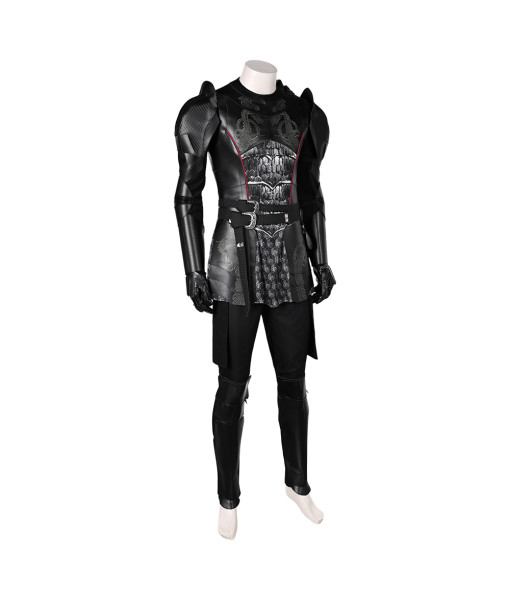 Men Medieval Fancy Black Armor Solider Suit Fantasy Halloween Costume 