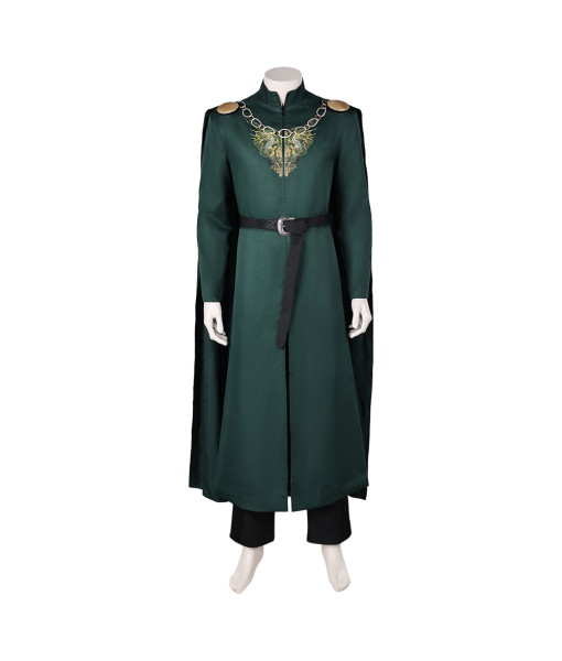 Men Medieval Green Fancy Outfit Fantasy Dragon King Halloween Costume
