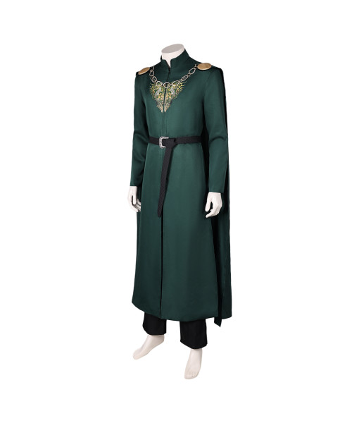 Men Medieval Green Fancy Outfit Fantasy Dragon King Halloween Costume