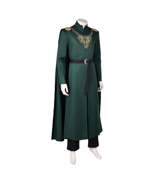 Men Medieval Green Fancy Outfit Fantasy Dragon King Halloween Costume