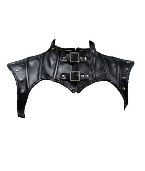 Punk Gothic Black Leather Vintage Shapewear Shawl Halloween Costume
