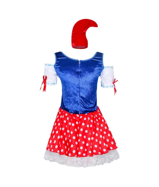 Women German Bavaria Oktoberfest Polka Dot Dress Carnival Halloween Costume