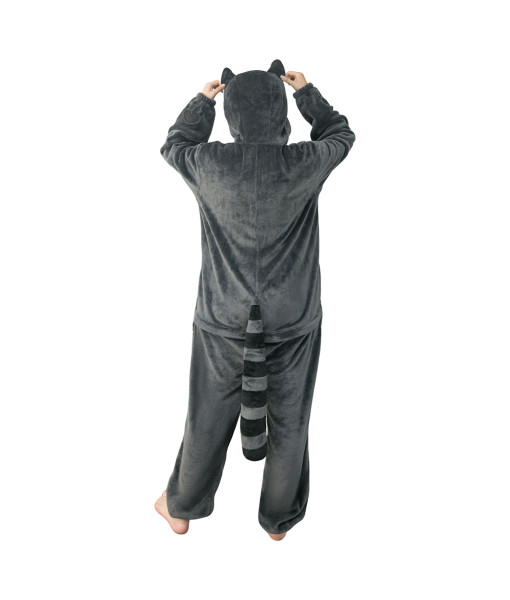 Adult Animal Series Onesie Raccoon Pajamas Halloween Stage Costume