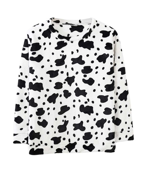 Adult Dalmatian Black And White Spotted Tops Shirts Halloween Costume