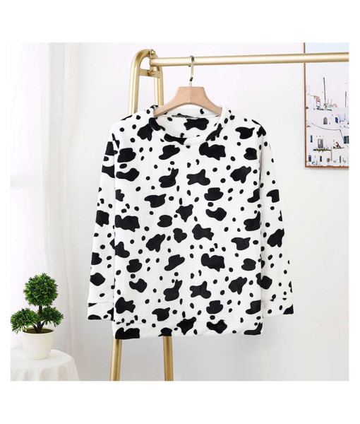 Adult Dalmatian Black And White Spotted Tops Shirts Halloween Costume